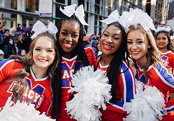  Cy Ranch HS cheerleaders march in Macy’s Thanksgiving Day Parade